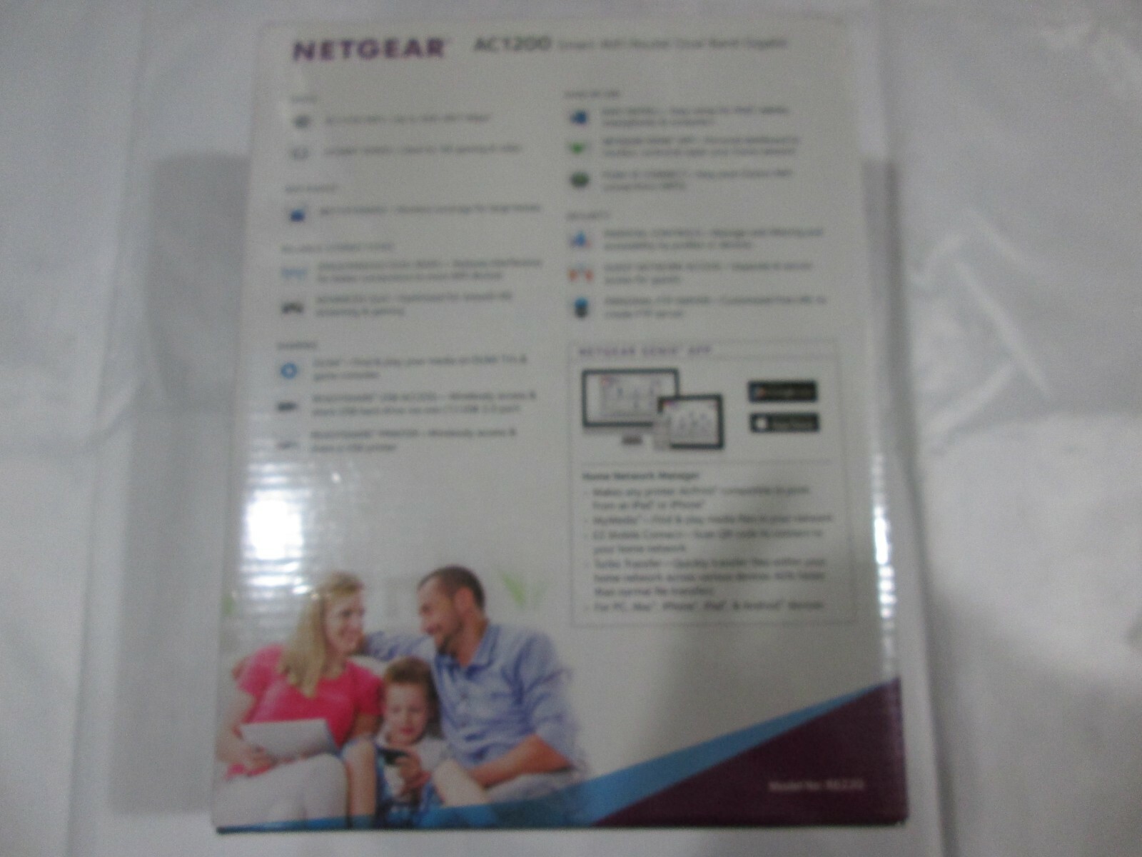 NETGEAR AC1200 Smart Wi-Fi Router with External Antennas R6220-100NAS NEW SEALED