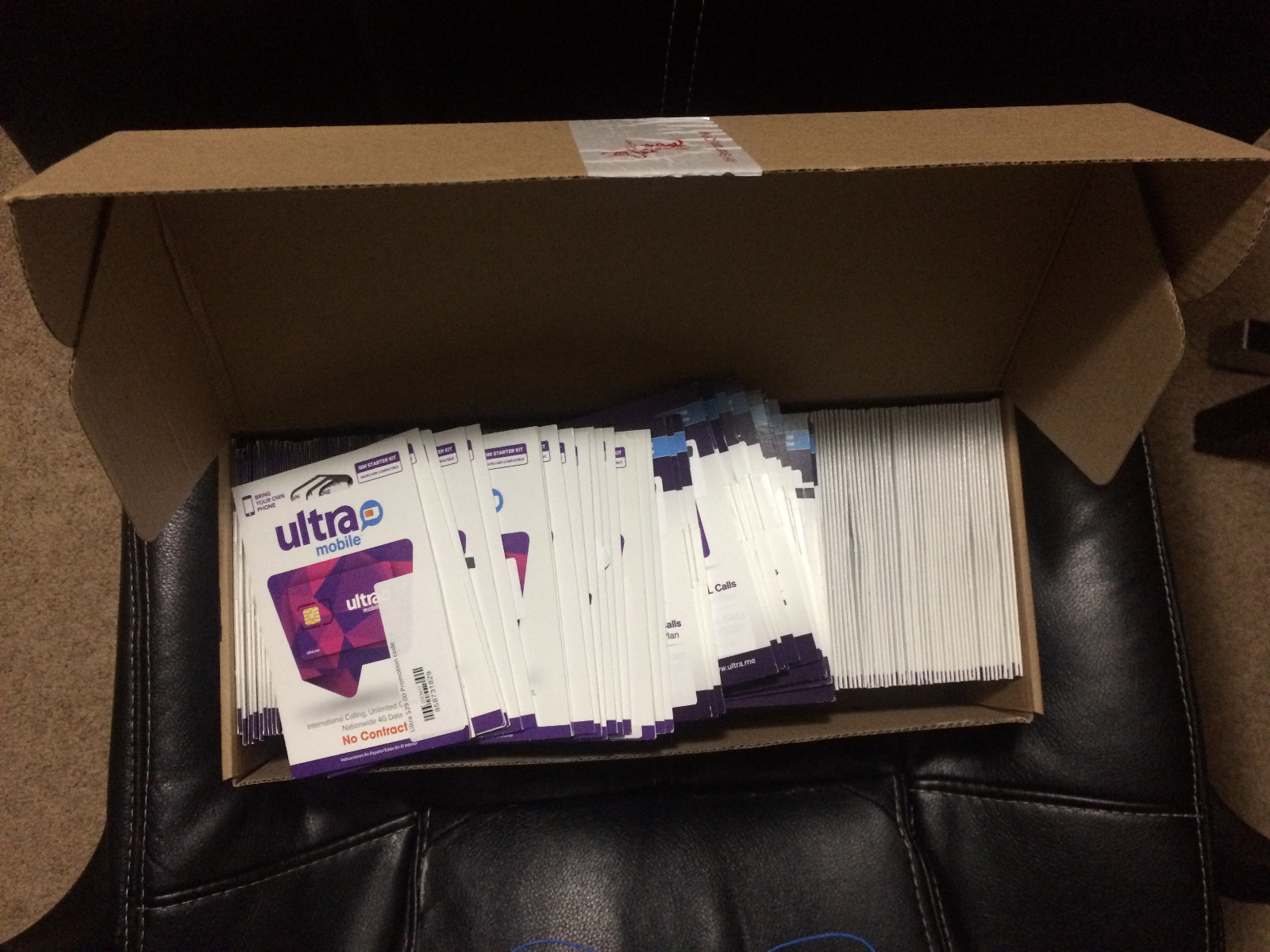 LOT OF 100X ULTRA MOBILE Dual Cut MICRO SIM CARDS for T-Mobile Phones MVNO, New