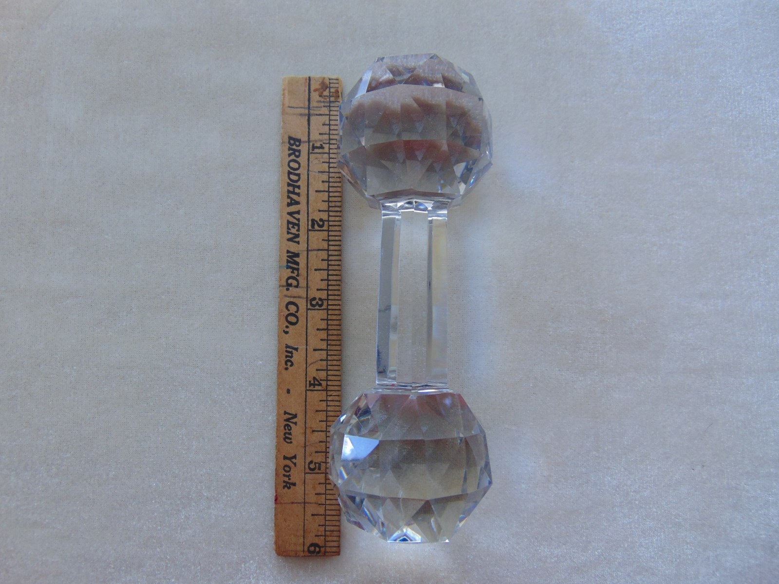 VTG Brilliant Cut Crystal MASTER KNIFE REST HOLDER Bar Bell GreatGram's AWESOME!