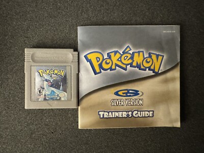 Pokemon: Silver Version With Manual  Nintendo Game Boy Tested ,Authentic & Saves