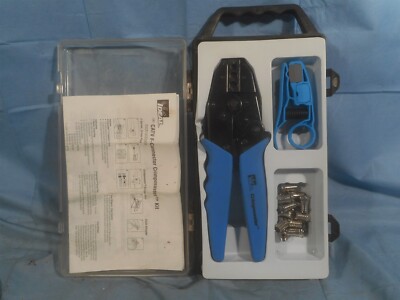 IDEAL F-Type CATV Connector Crimpmaster & 45-605 PrepPRO COAX/UTP Cable Stripper