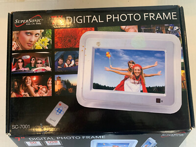 Supersonic 7 inch Digital Photo Frame Model SC-7001 NIB