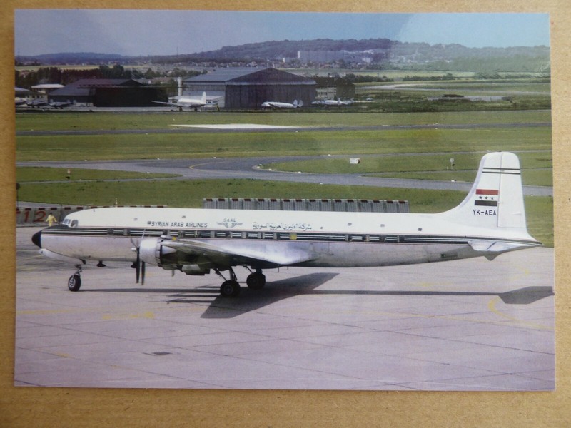 Syrian Arab Airlines  Dc 6b  Yk-Aea     / Collection Vil NÂ° 1525