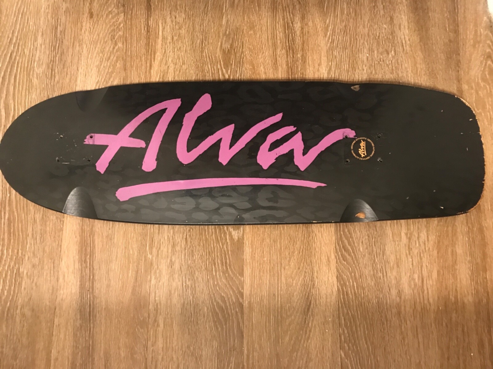 Tony ALVA Black Leopard & Purple Skateboard Deck (10 x 33