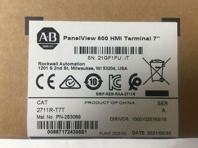Allen-Bradley 2711R-T7T PANELVIEW 800 7-INCH HMI TERMINAL 2711R T7T US