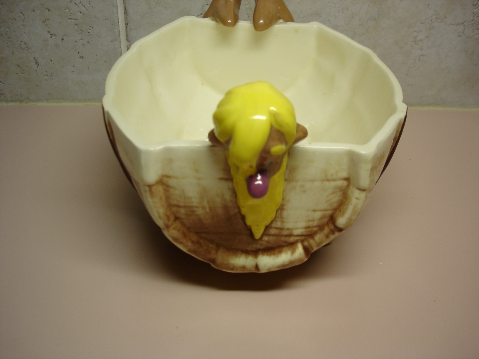 Twin Winton Hillbilly Clem Pretzel Bowl Yellow Hair Perfect Condition