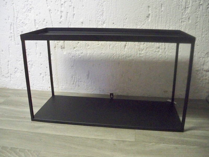 Wandregal Black Cube, Puristische Form, Industrial Look Ca : 35 X 60 X 25  Cm D1