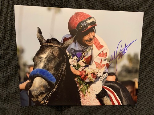 ギター Mike Smith AriaProII by Black Dog Jockey Mike Smith Signed 8 X 10 Photo Autographed Horse