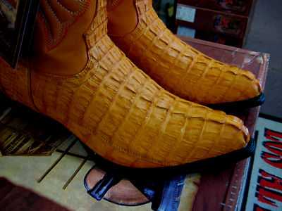 Pre-owned Los Altos Boots Los Altos Women Buttercup Genuine Crocodile Tail Western Cowboy Boot (m) L091021 In Yellow