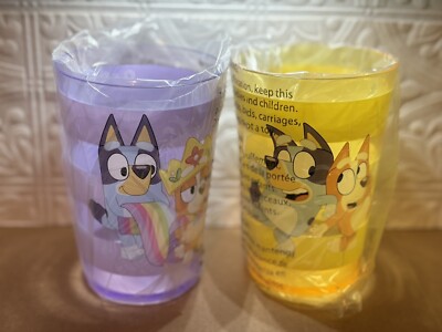 Bluey Zak Designs 14.5 ounce Tumbler, 4-piece set Kids Lunchtime Parties Bath