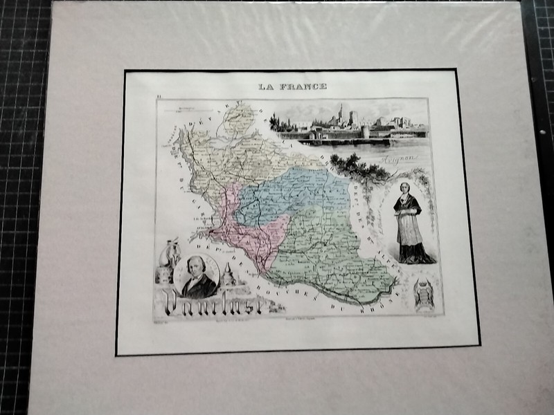 Carte Ancienne Migeon EncadrÃ©E Du Vaucluse