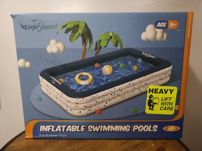  SHIP NOW - EagleStone Inflatable Swimming Outdoor Pool 120'' 72'' 21'' Full-Size