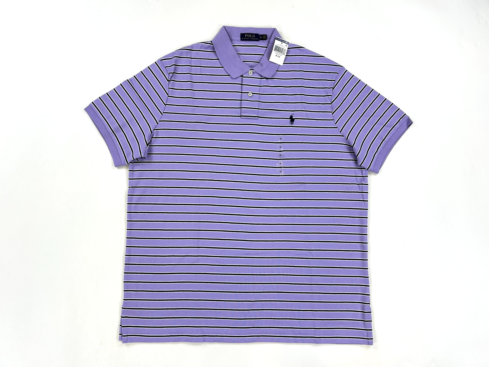 Рубашка поло Polo Ralph Lauren из джерси в полоску с коротким рукавом - Фиолетовый - Размер: XL