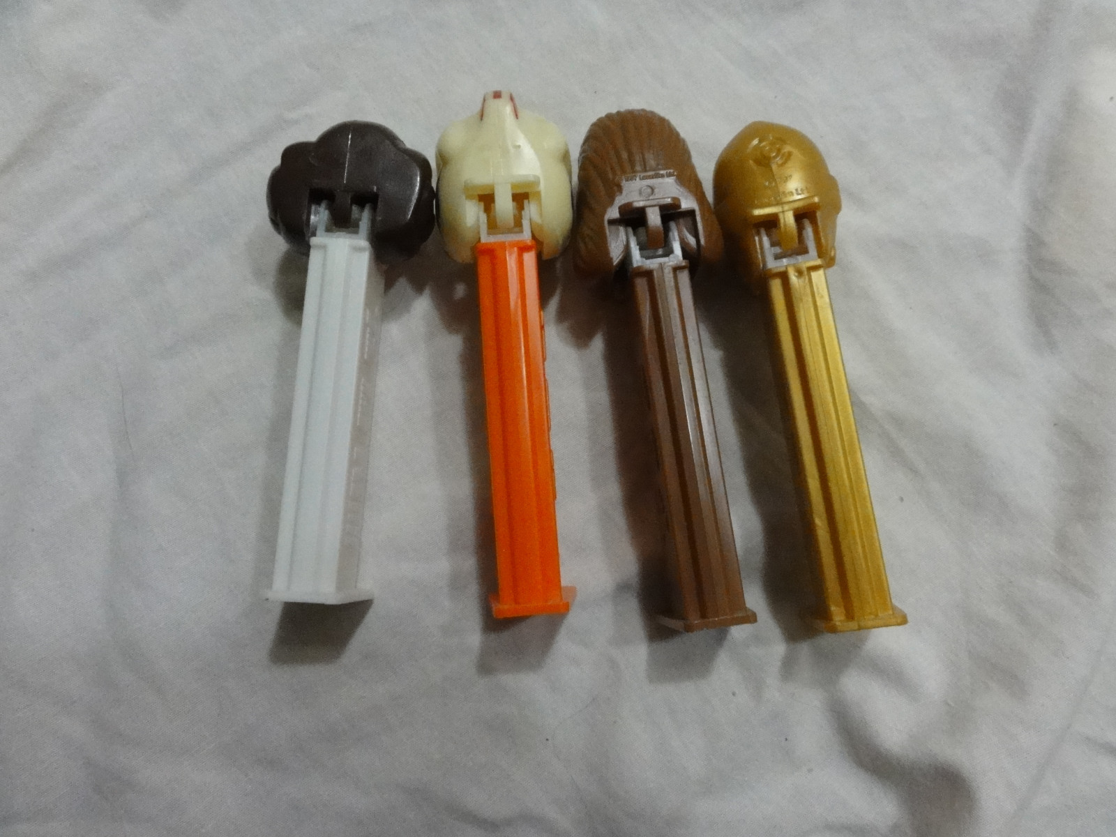 Pez Lot 4 STAR WARS Princess Leia, Luke Skywalker, Chewbacca Issue A, C3PO