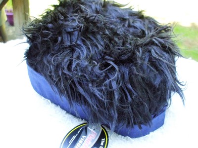 For Bald Men - FLAIRHAIR VISOR BANDANA NAVY BLUE - HAIR is BLACK