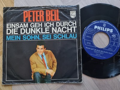 7'' Single Peter Beil - Einsam geh ich durch die dunkle Nacht Vinyl Germany