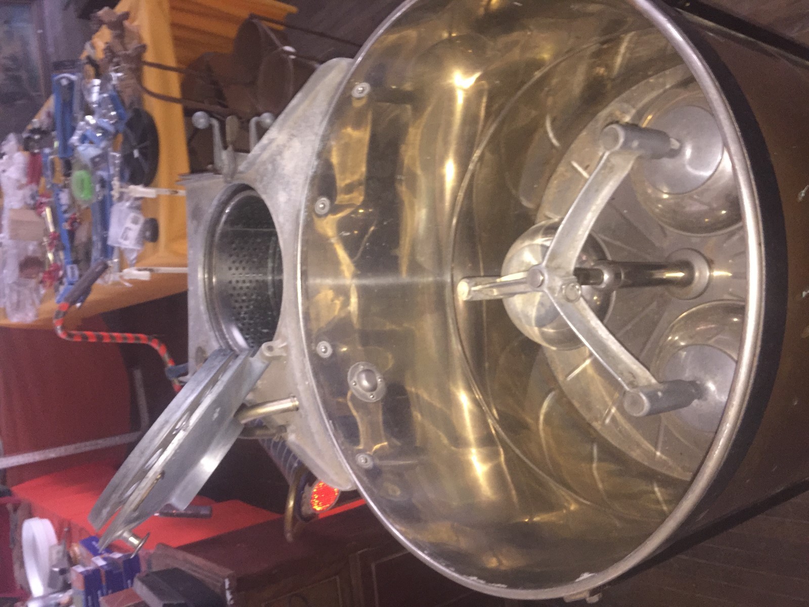 VINTAGE ANTIQUE EASY COPPER CHROME BRASS ELECTRIC WASHING MACHINE