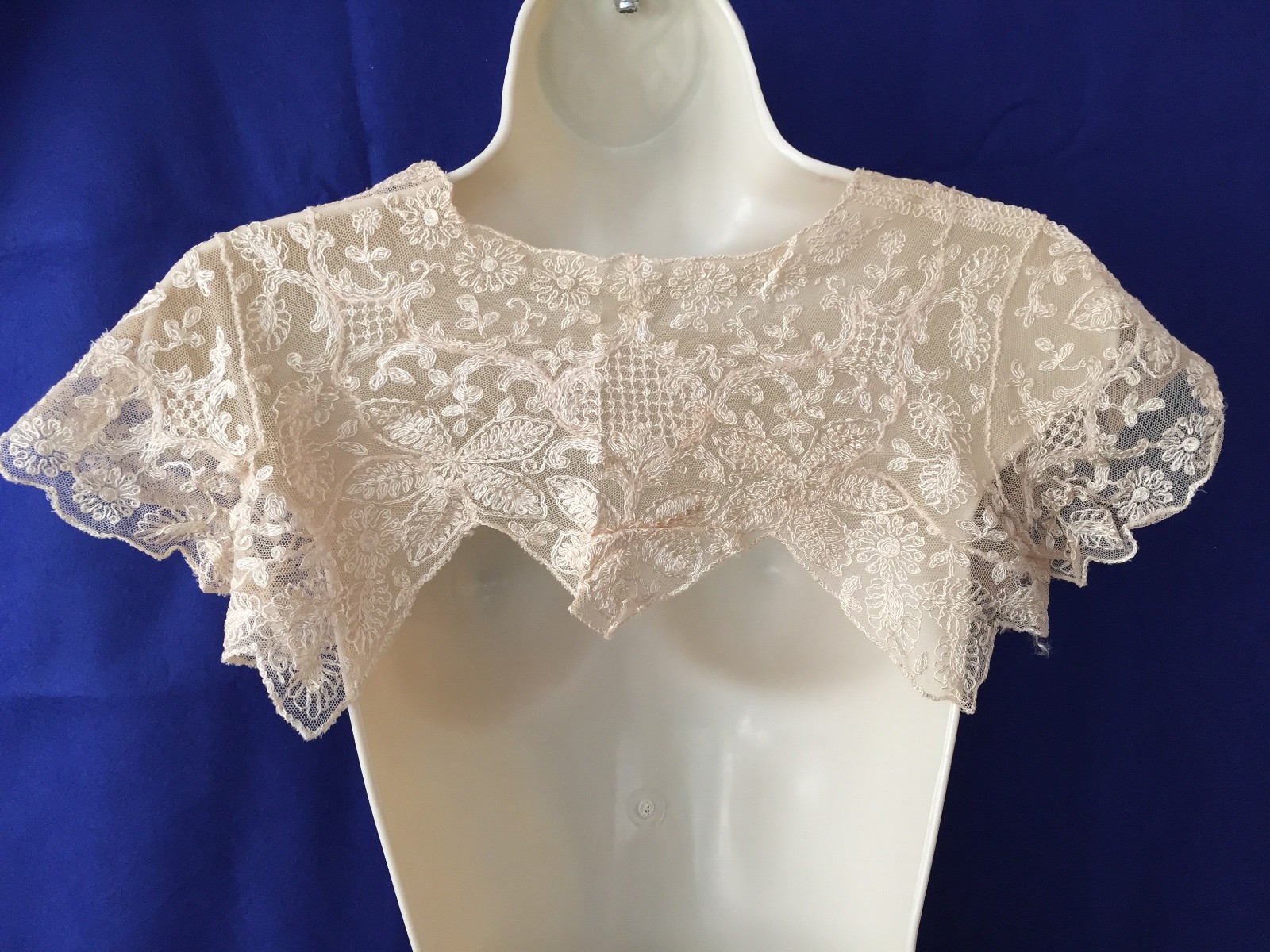 True Antique Victorian Lace Yoke Collar Exquisite