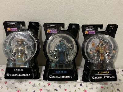 New Mortal Kombat X PX Previews Exclusive X3 Figures Lot NIP