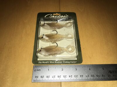 3 Pc CASTAIC Rubber swimbaits lures Muskie bass Soft bait Cinnamon Smoke Minnow