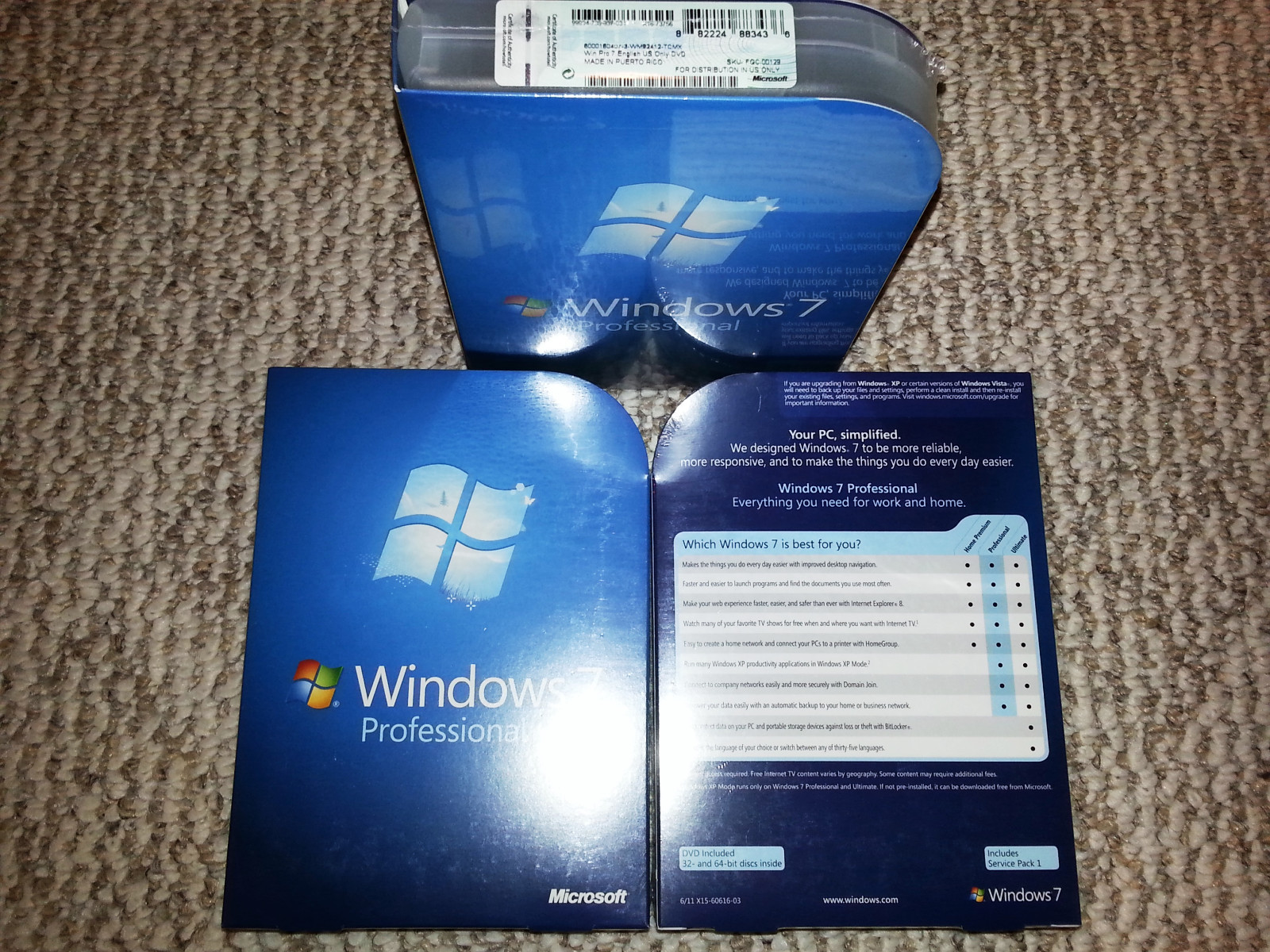 Microsoft Windows 7 Professional,SKU FQC-00129,Full Retail Microsoft Windows 7 Professional,SKU FQC-00129,Full Retail