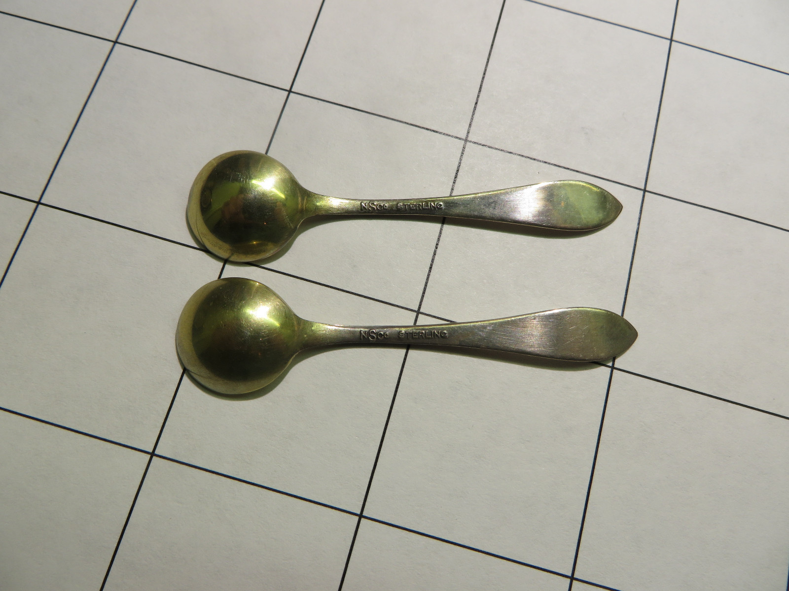 STERLING SALT SPOONS - PAIR 1930's