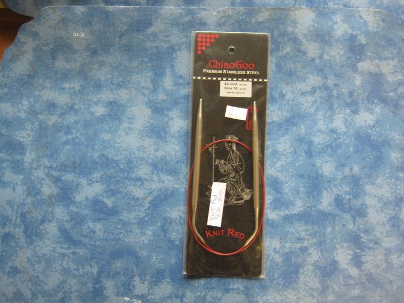 CHIAOGOO CIRCULAR STAINLESS 24" KNITTING NEEDLES Size 10 NIP A