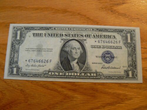 Star Note 1935F $1 Blue Seal Silver Certificates