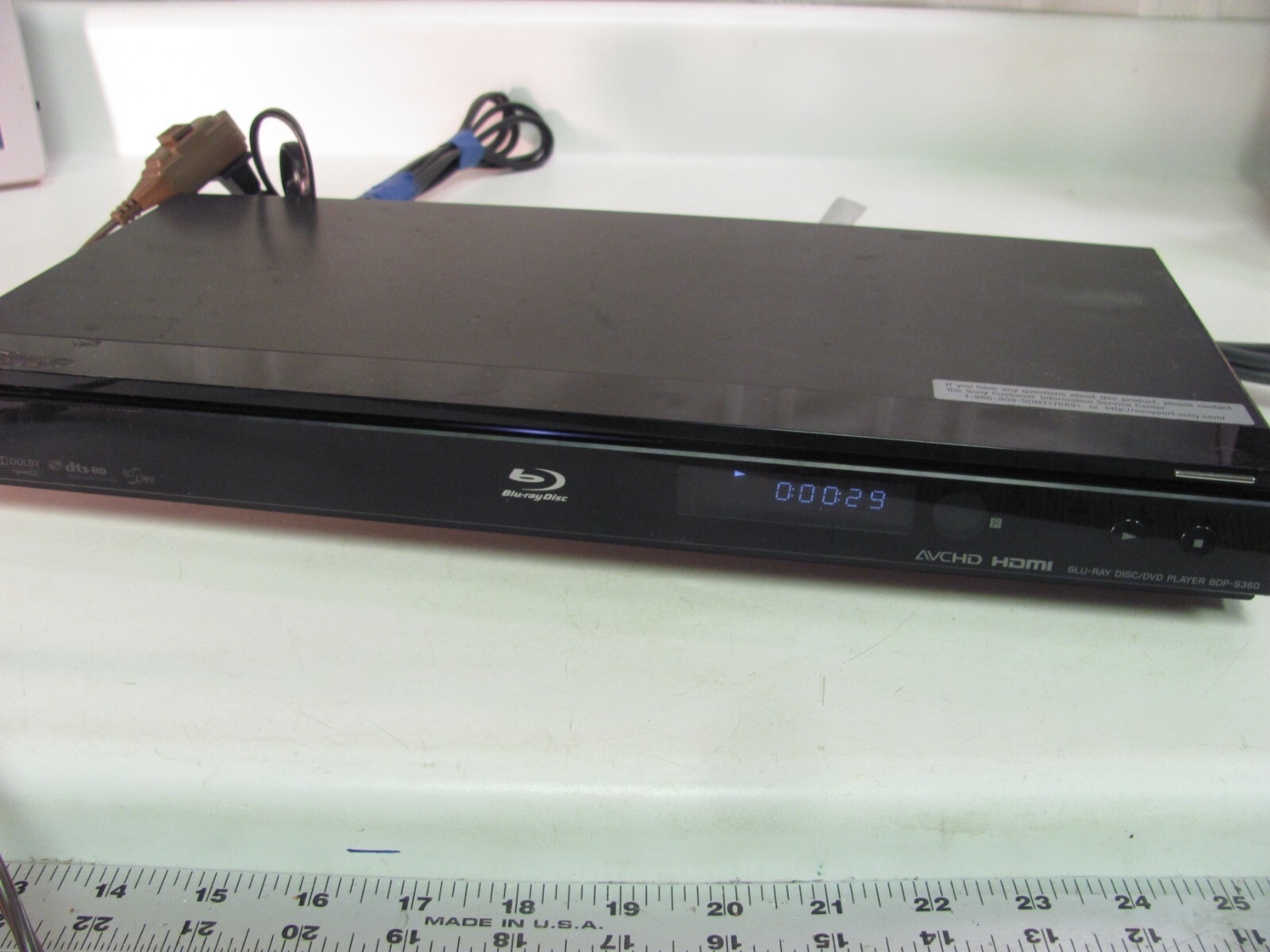 SONY ブルーレイディスクDVDプレーヤー BDP-S360 ※リモコン付 ⑥