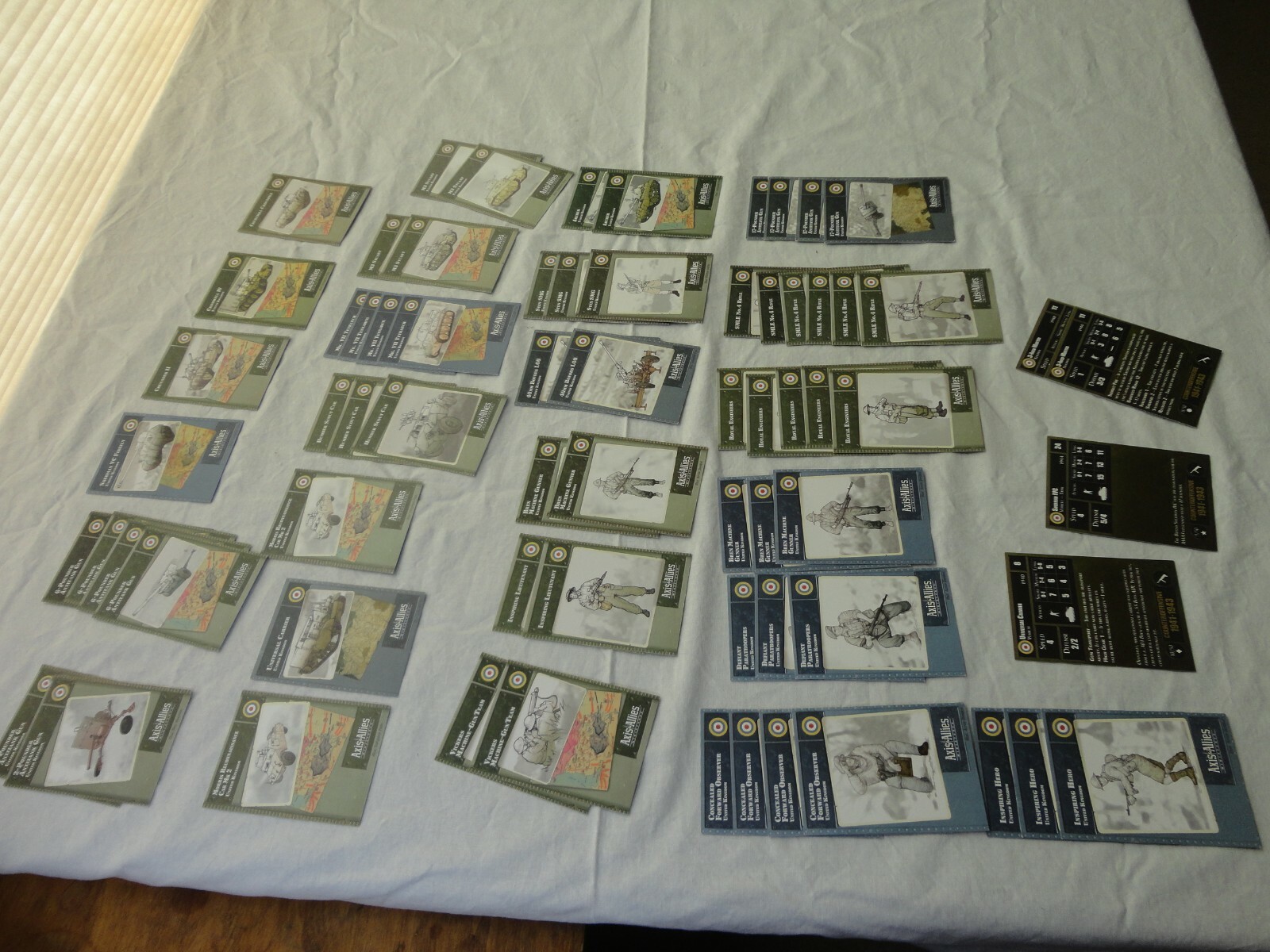 Axis & Allies Land United Kingdom cards no ships -  lot