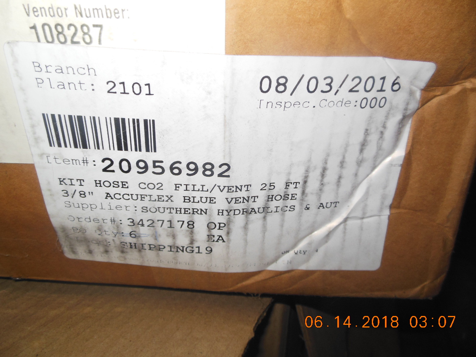 KIT HOSE CO2 FILL/VENT 25 FT 3/8