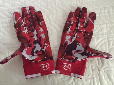 under armour maroon football gloves