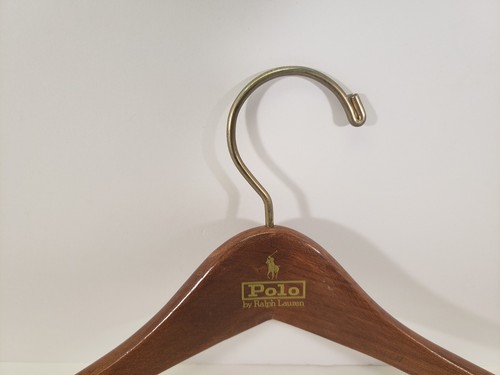 POLO BY RALPH LAUREN DARK WOOD SHIRT JACKET HANGER Yellow Logo