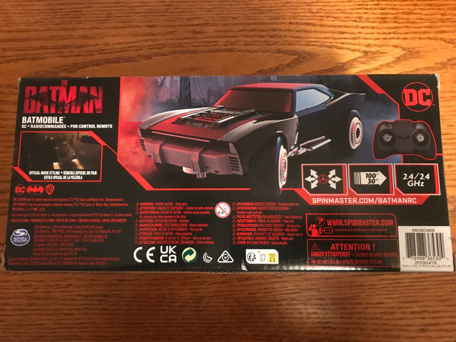 DC The Batman Movie BATMOBILE 1:20 RC Radio Controlled 2022 Spin Master NEW
