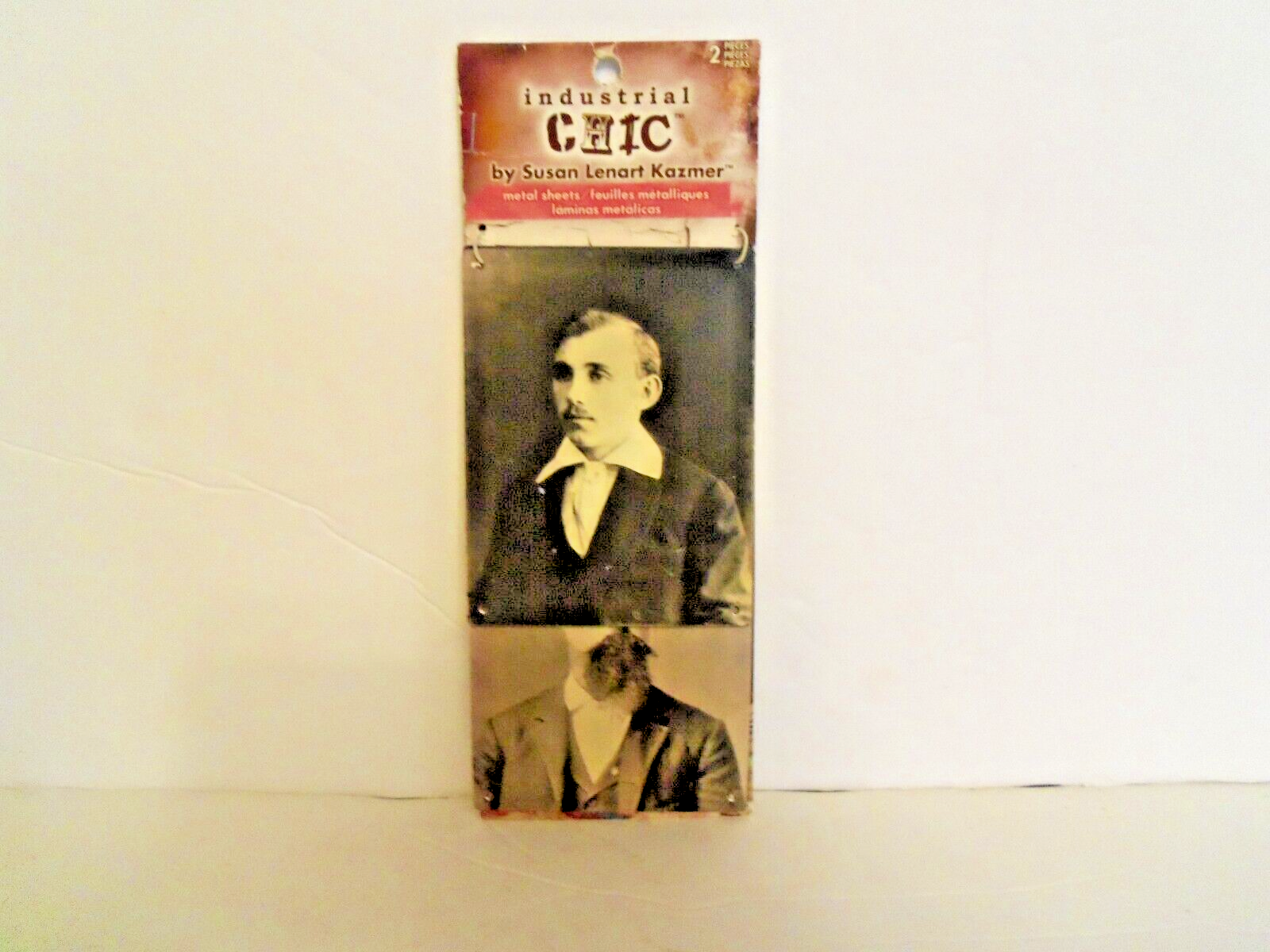 Two Vintage Photo Images on Metal Sheets Industrial Chic by Susan Lenart Kazmer