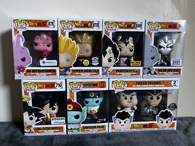Dragon Ball Z funko Pop Lot of 7 : Kid Buu Goku Pilaf Vegeta Majin Buu Gotenks