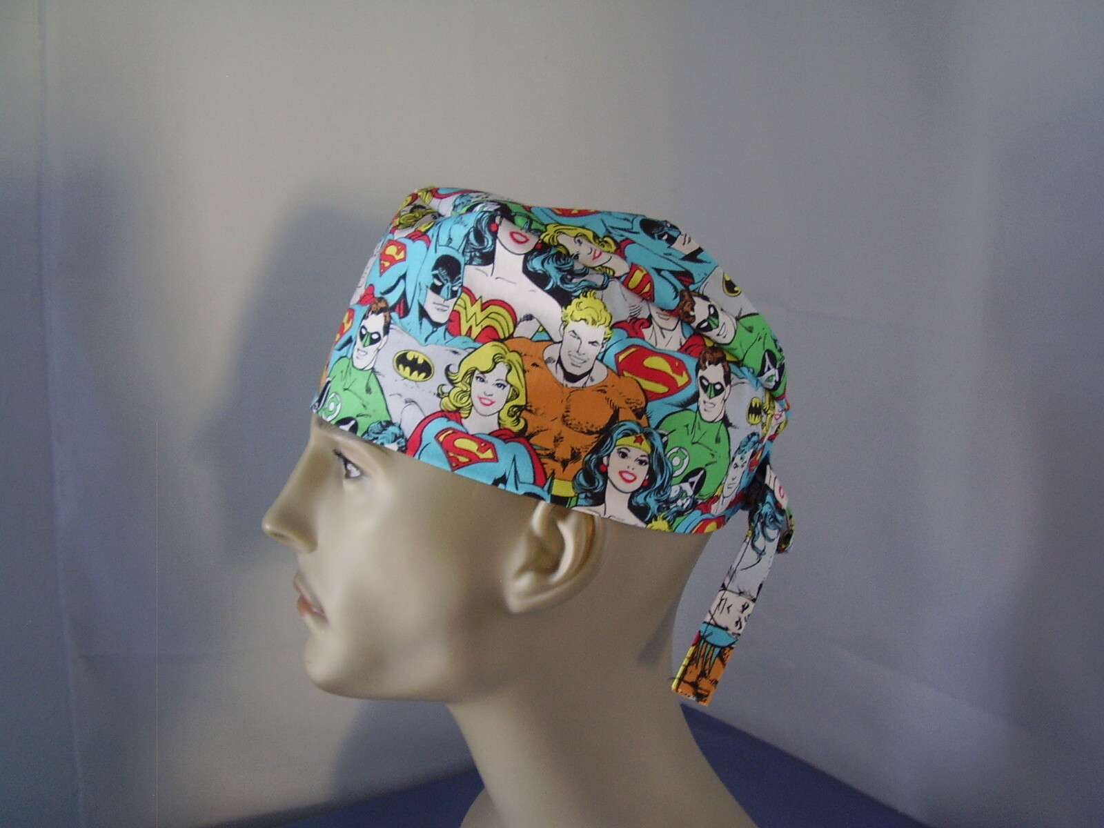 Scrub Hat Surgical Tieback Cap - Super Heroes -  DC Comics - One size