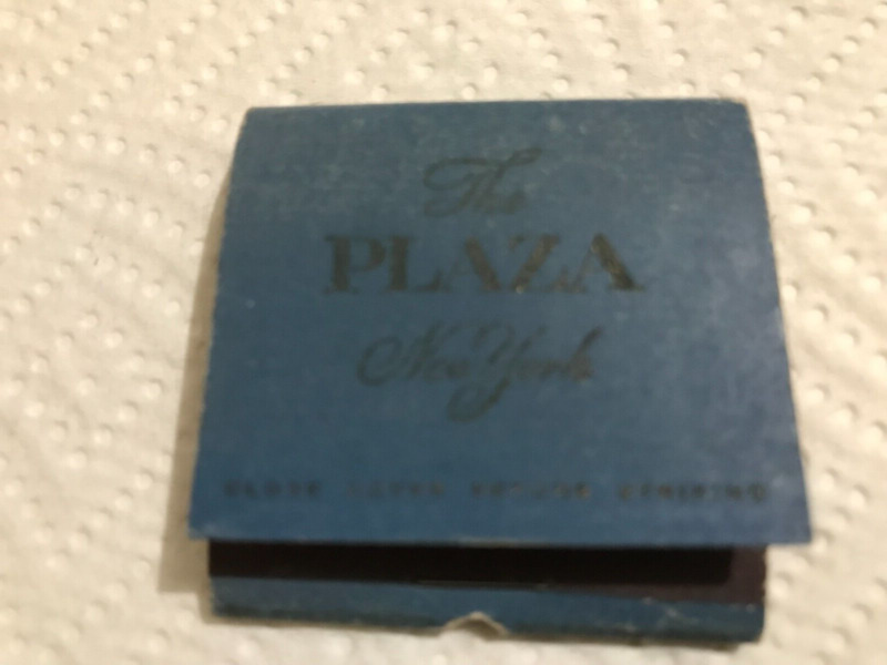 Old Vintage Matchbook The Plaza Hotel New York Full Unstruck 1-G