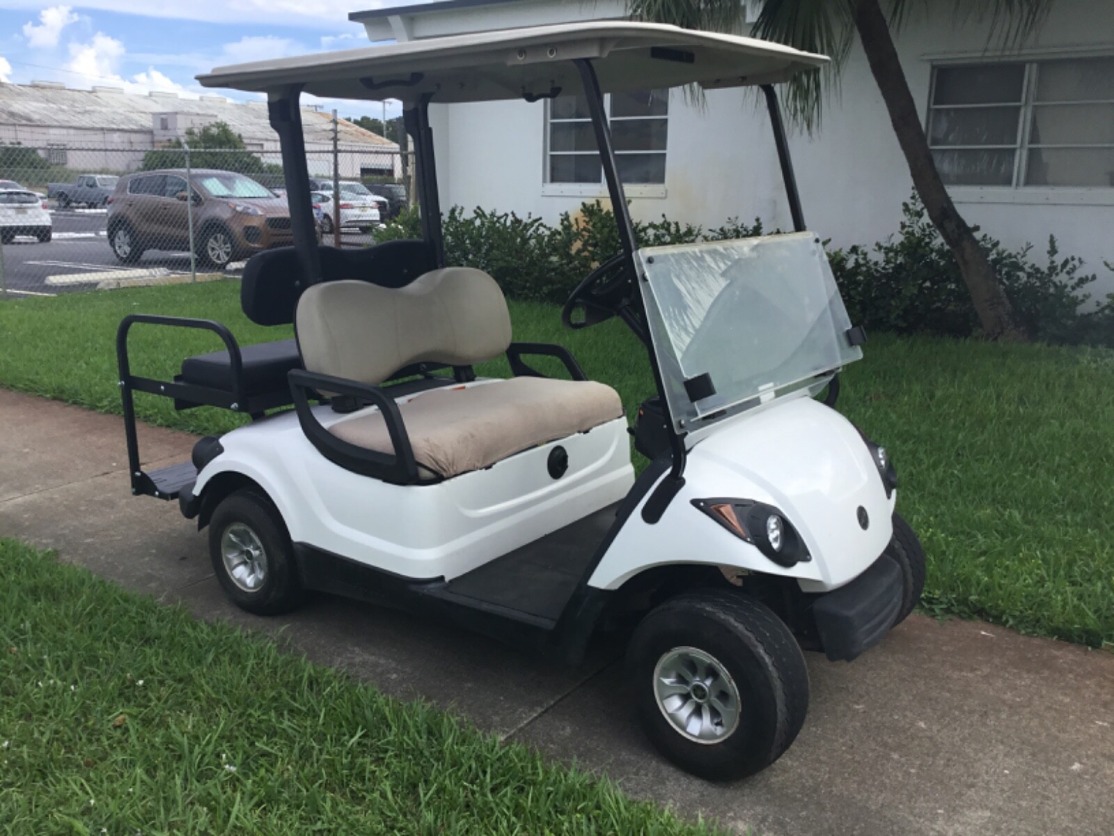 2014 White Yamaha G29 Drive Dre 4 Seat Passenger 48 Volt 48v Golf Cart