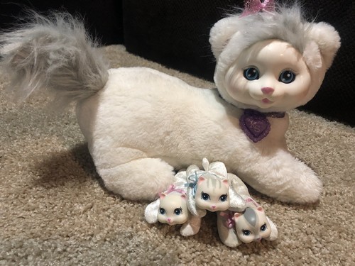 Kitty Surprise White & Purple with 3 Baby Kittens Plush Stuffed Animal 2016