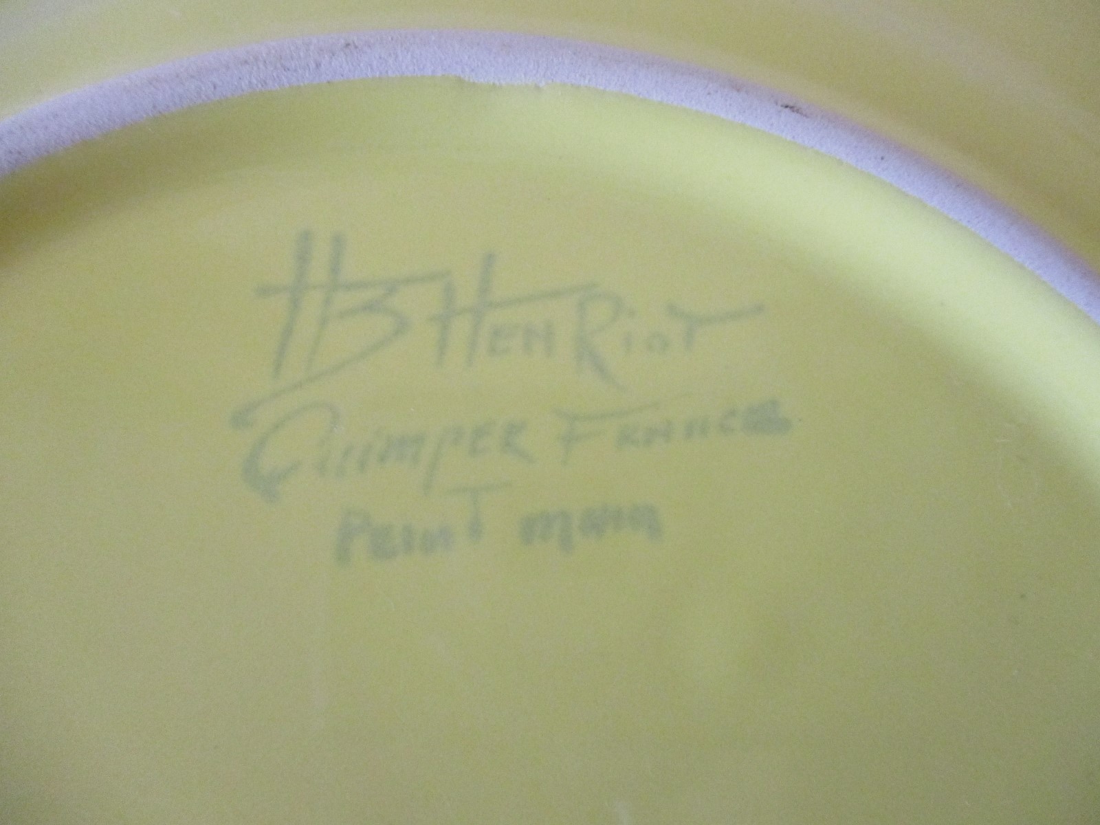 4 Quimper Soleil Yellow Luncheon Plates 9