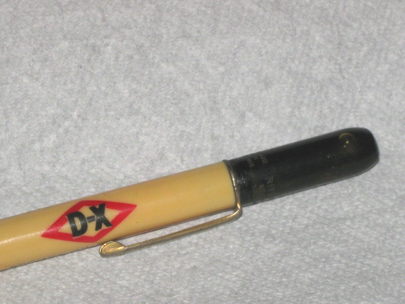 Vintage DX Gas & Oil Top Mechanical Pencil Advertising Brown Oil Co Wiota Iowa