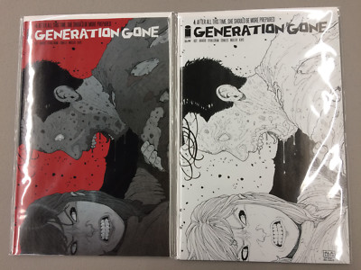 Generation Gone #4 Walking Dead Tribute Variant Set B&W + Color Image 2017