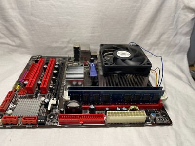 BiosStar A780L Motherboard & AMD Athlon II X4 640 CPU @ 3GHz HS, Fan, 4GB DDR2