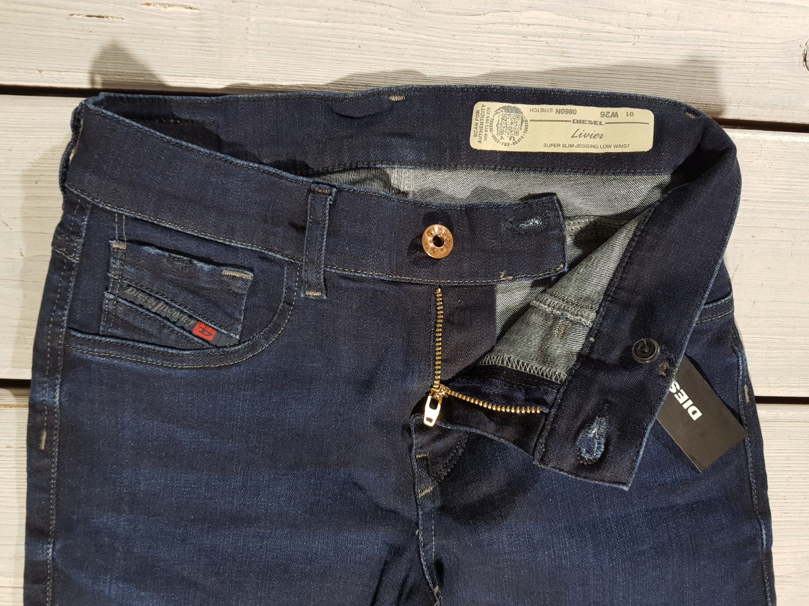 diesel livier super slim jegging low waist