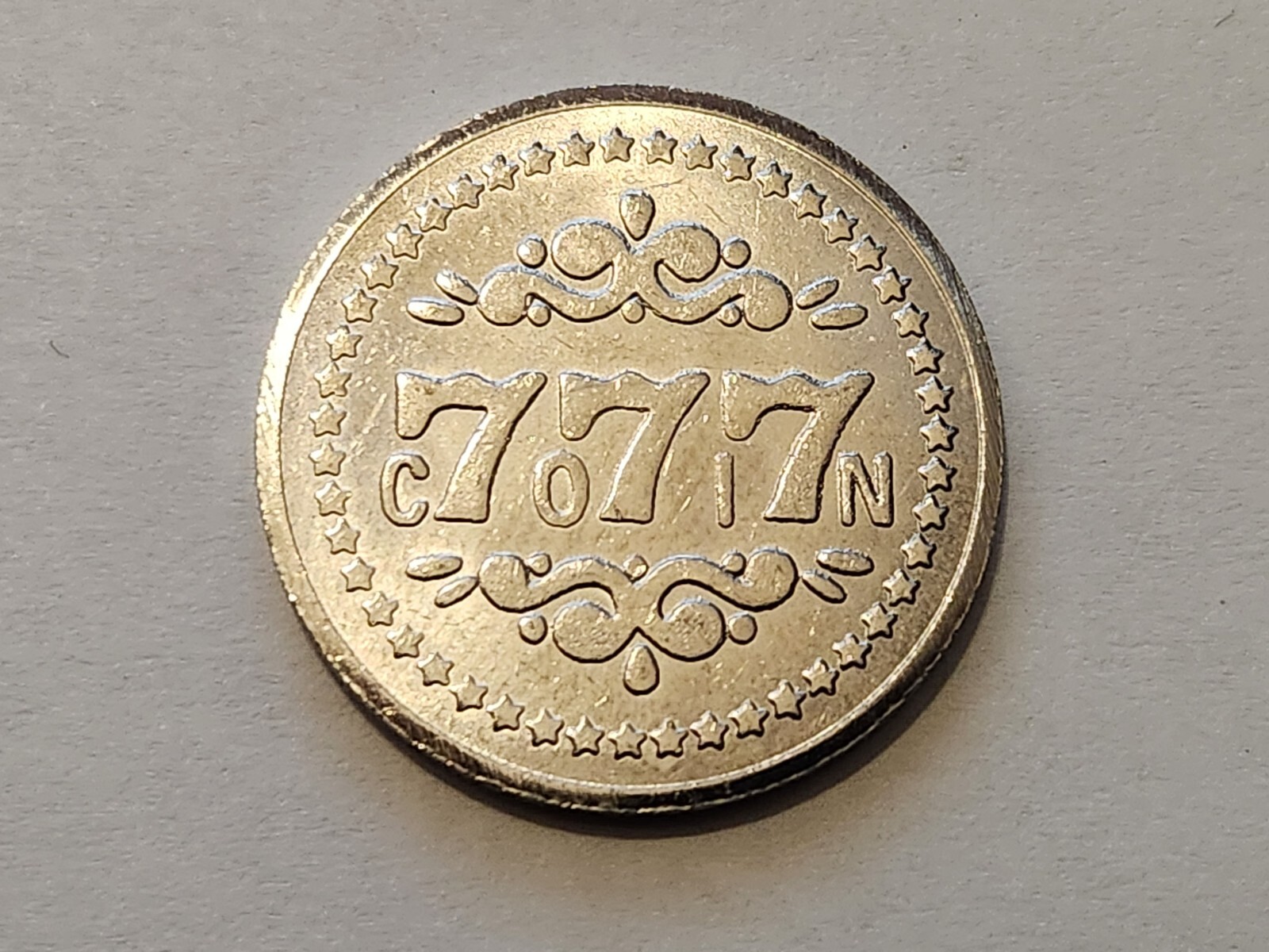 Lucky 777 Pocket Coin - Silver Tone, Good Luck, Casino | eBay
