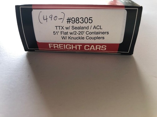 Model Power HO TTX W/ Sealand/ACL 51’ Flat W/ Containers & Knuckle Couplers
