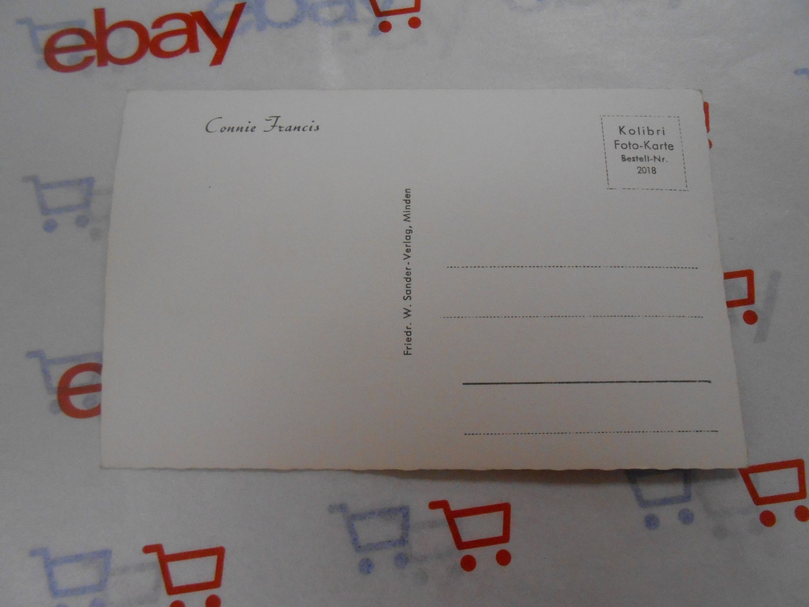 Vintage Connie Francis Sander Verlag Photo Postcard Nice Unused Singer