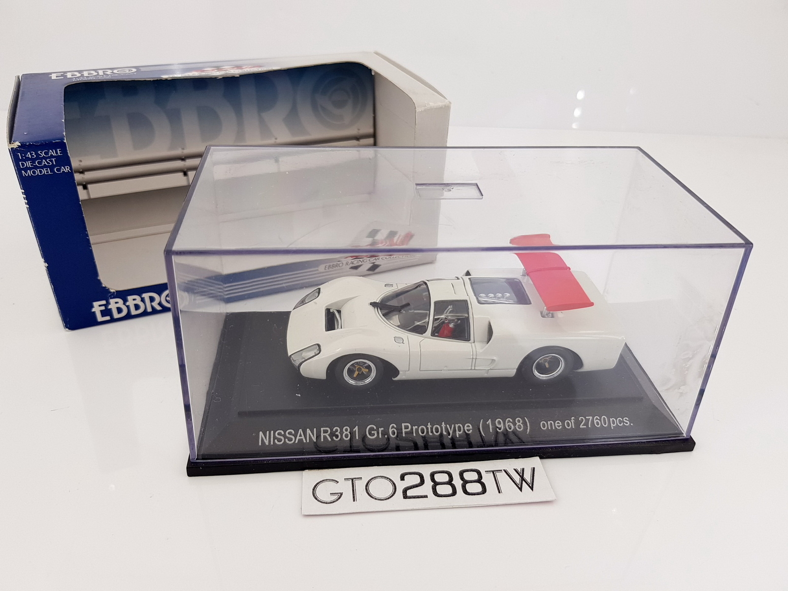 EBBRO 1:43 scale Nissan R381 Group 6 Prototype 1968 (White