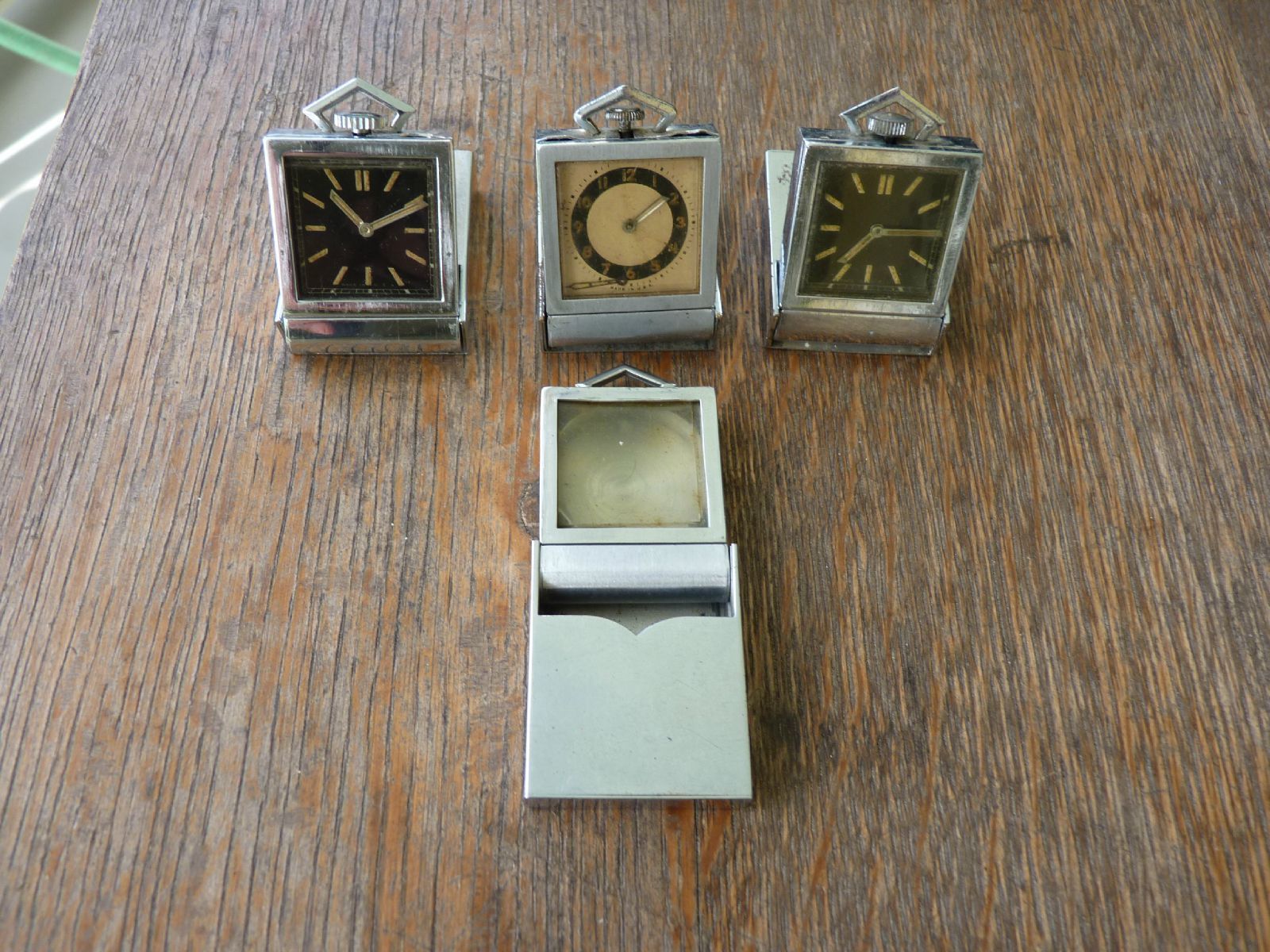 Watchmakers Vintage Purse Desk Folding Watch Group Deco